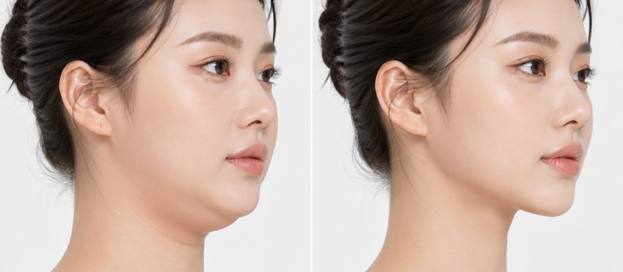 승모근톡신 전후
